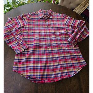 Ralph Lauren Classic Fit Multi-Colored Plaid Long Sleeve Button Up Shirt XL